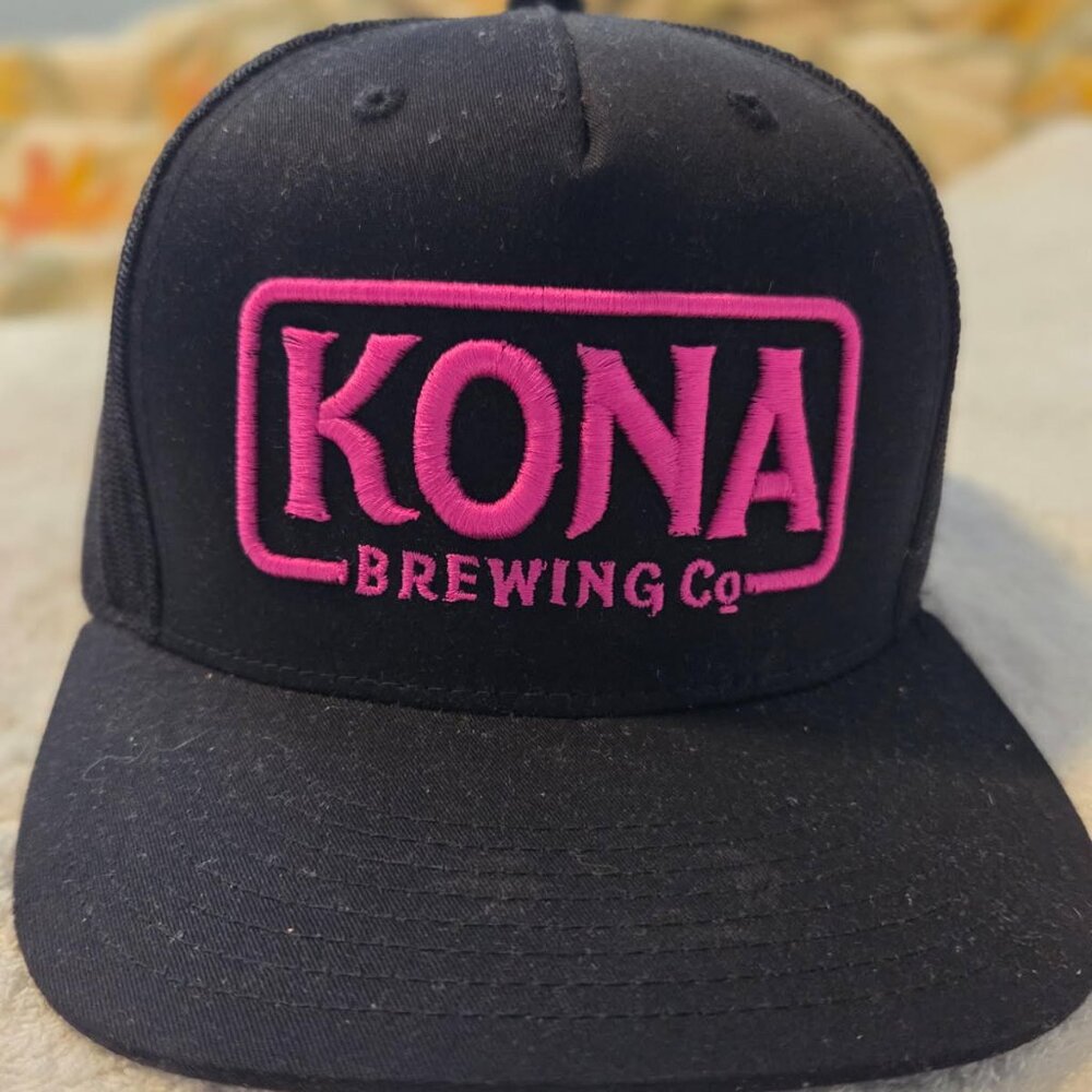 Kona Brewing truckers hat with snapback adjustment, brand new, never worn